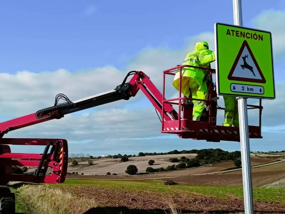 Burgos instala señalización LED para frenar los accidentes por fauna silvestre
