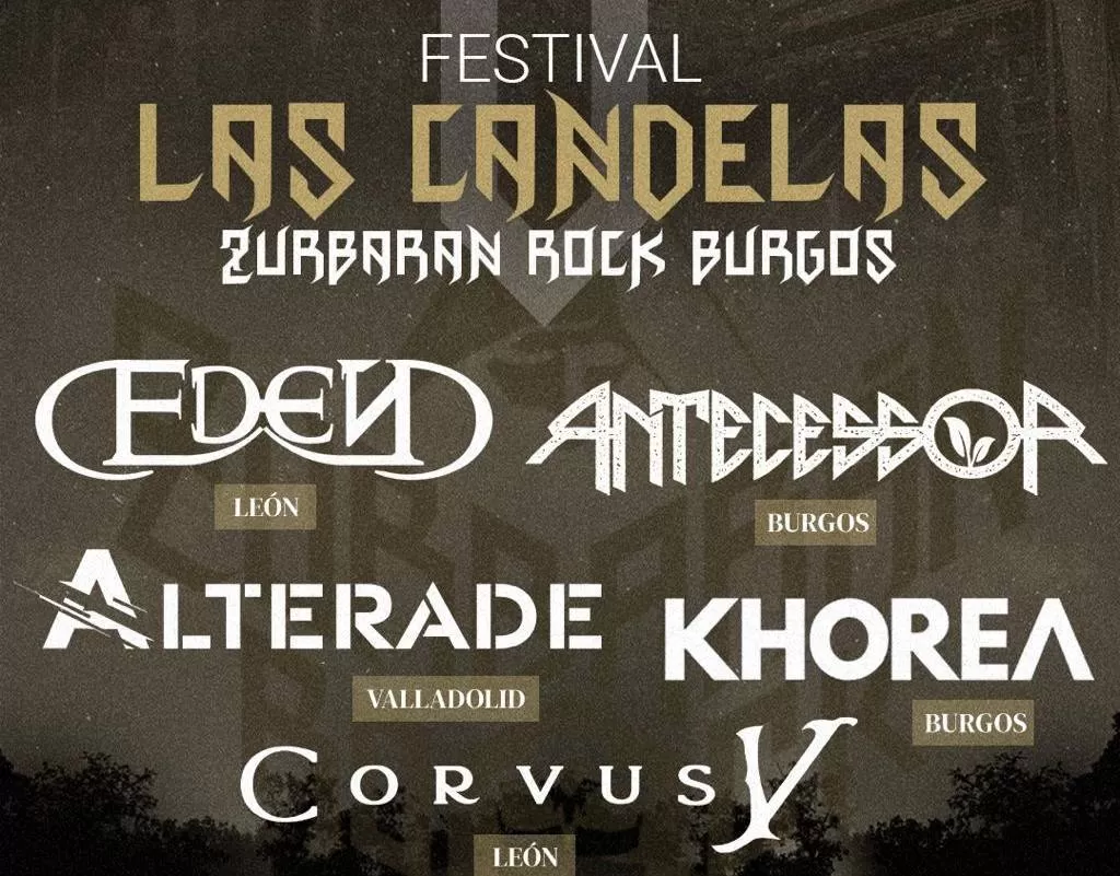 Descubre el cartel del festival gratuito Las Candelas – Zurbarán Rock Burgos