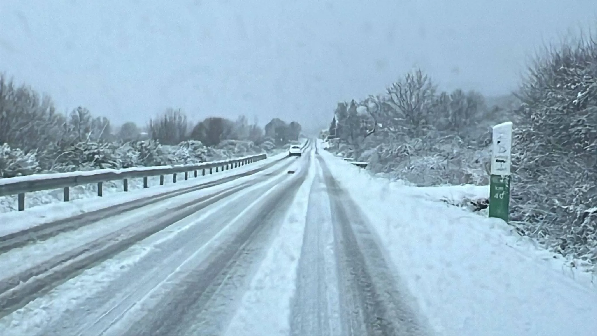 Se mantiene la alerta por nieve en Burgos aunque Ingrid baja su intensidad