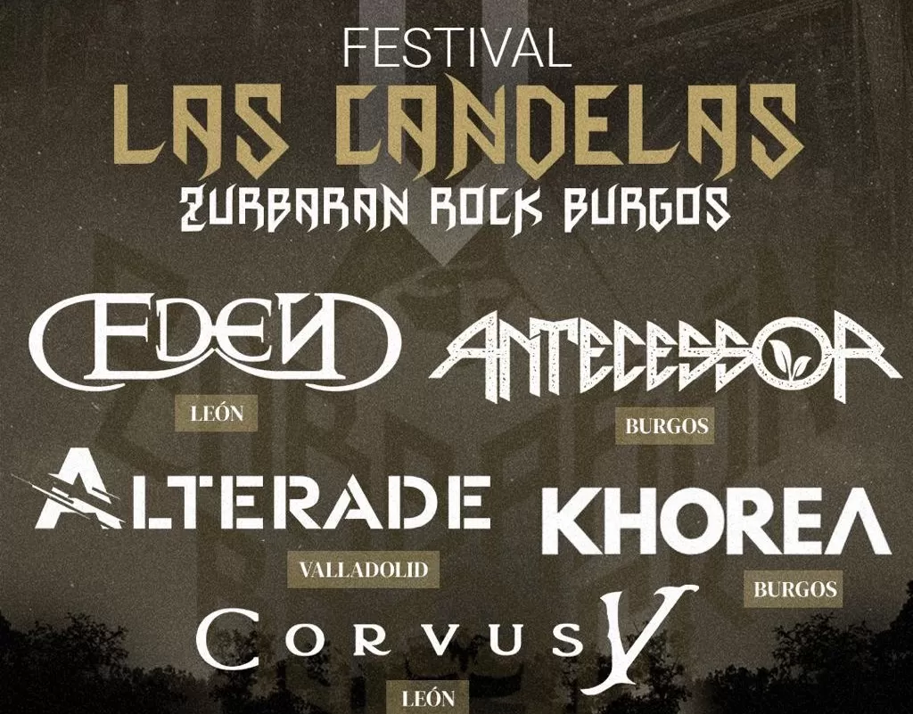Descubre el cartel del festival gratuito Las Candelas – Zurbarán Rock Burgos
